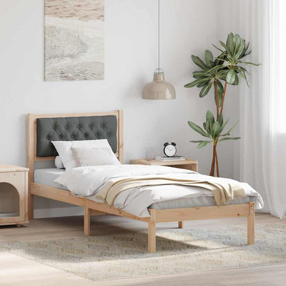 Struttura del letto Grigio scuro 90 x 200 cm Pino massello