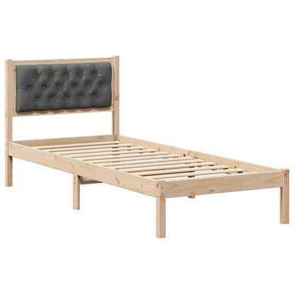 Struttura del letto Grigio scuro 90 x 190 cm Pino massello