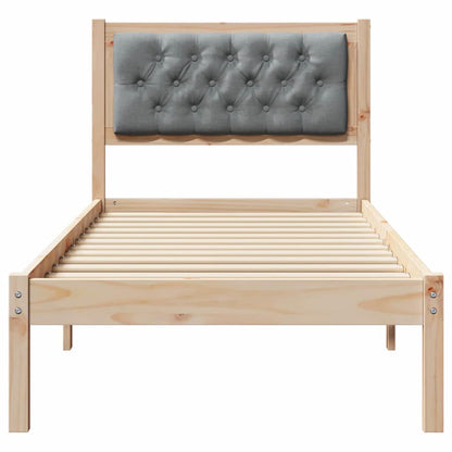 Struttura del letto Grigio chiaro 75 x 190 cm Pino massello