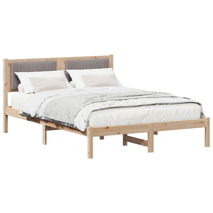 Letto con Testiera Rivestita Talpa 140 x 200 cm Pino massello