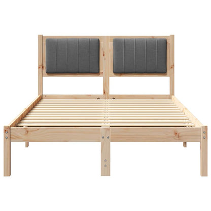 Letto con Testiera Rivestita Grigio scuro 120 x 200 cm