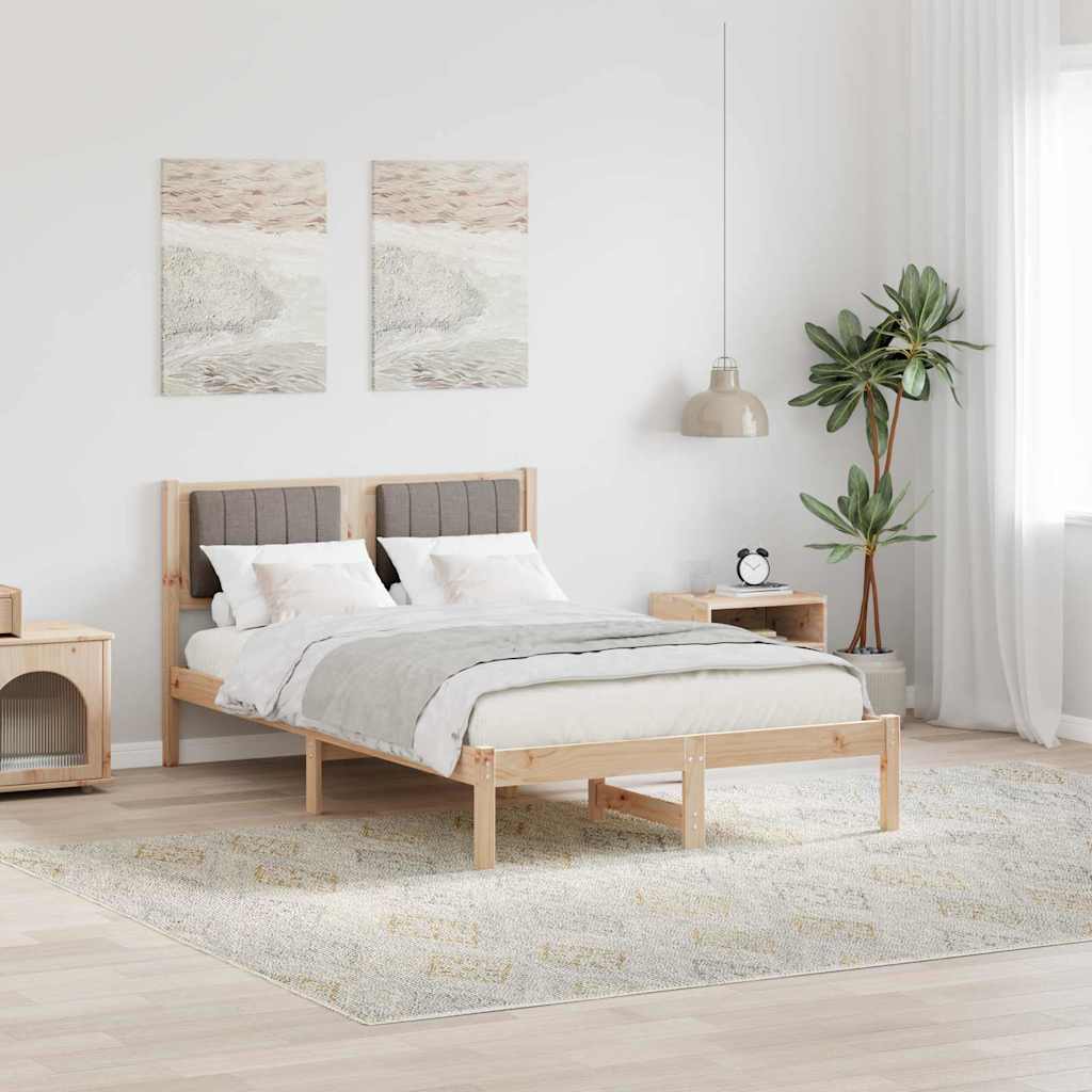 Letto con Testiera Rivestita Talpa 120 x 200 cm Pino massello