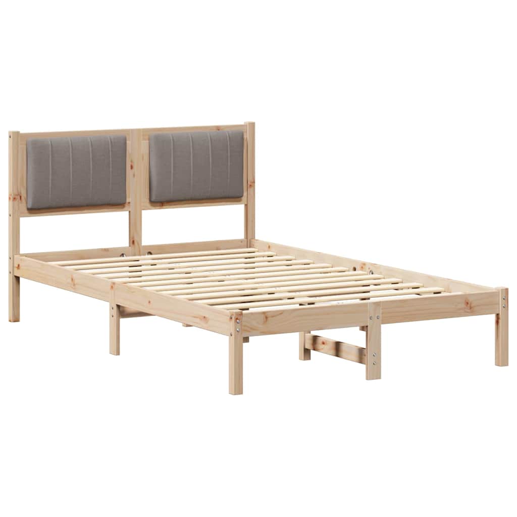 Letto con Testiera Rivestita Talpa 120 x 200 cm Pino massello