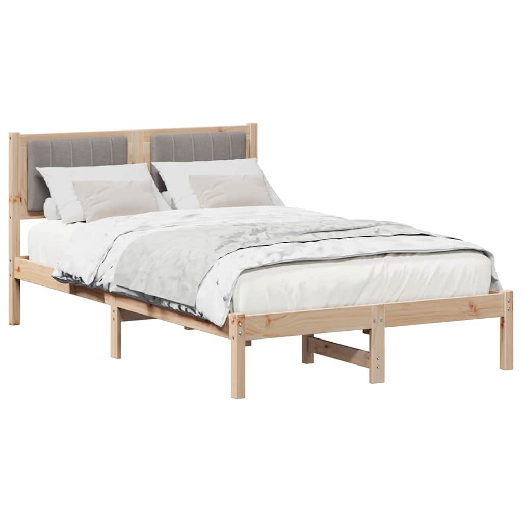 Letto con Testiera Rivestita Talpa 120 x 200 cm Pino massello