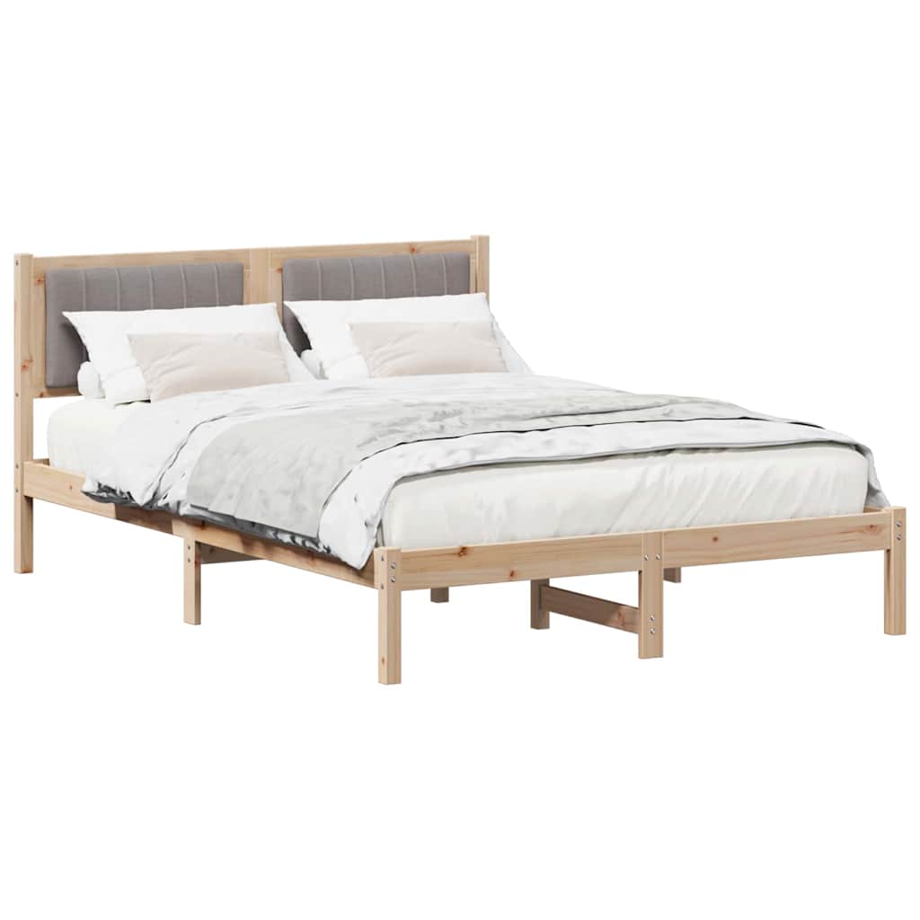 Letto con Testiera Rivestita Talpa 120 x 190 cm Pino massello