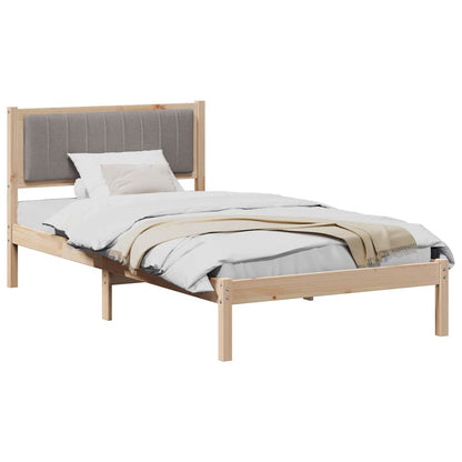 Letto con Testiera Rivestita Talpa 100 x 200 cm Pino massello