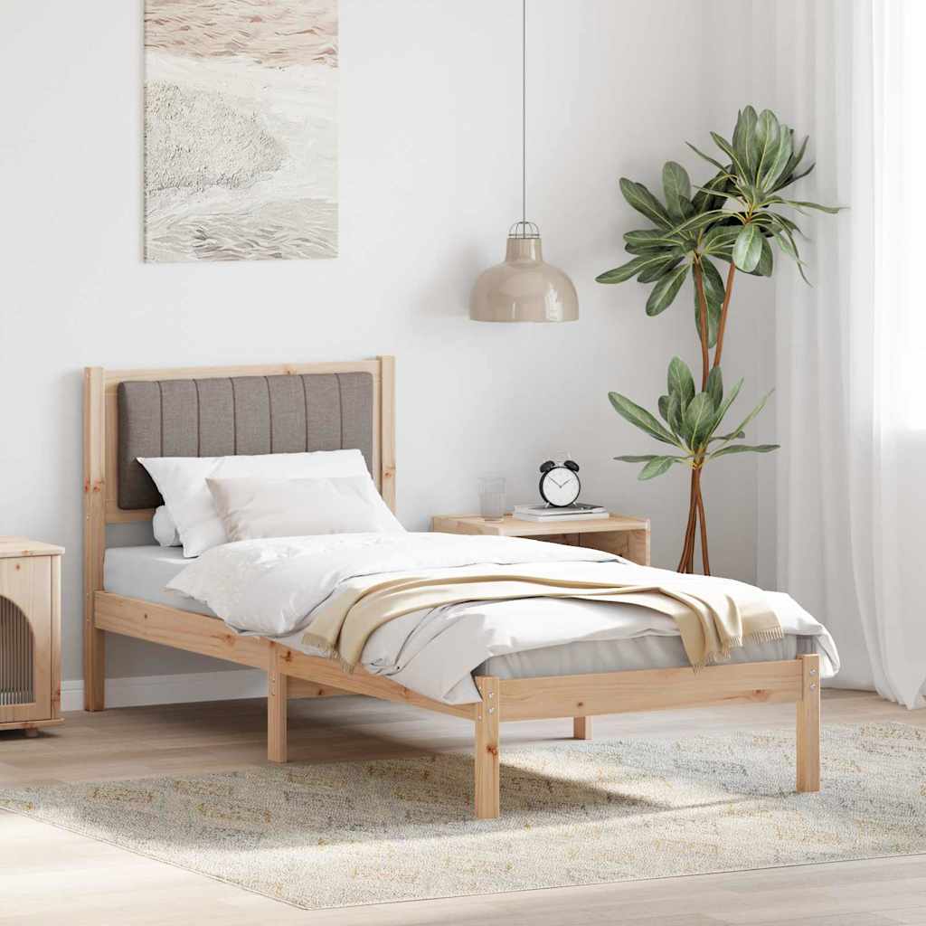 Letto con Testiera Rivestita Talpa 80 x 200 cm Pino massello