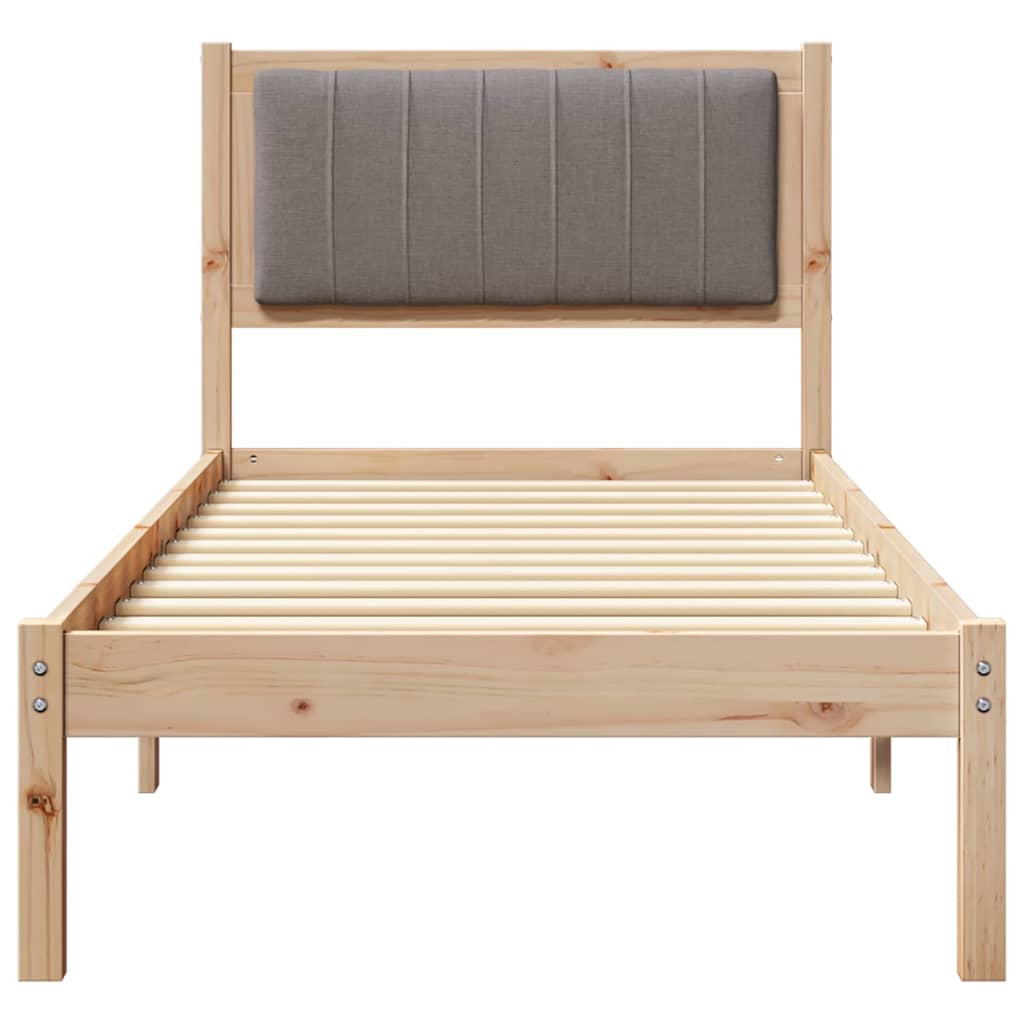 Letto con Testiera Rivestita Talpa 80 x 200 cm Pino massello