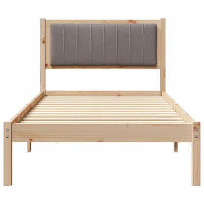 Letto con Testiera Rivestita Talpa 90 x 190 cm Pino massello