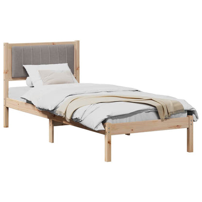 Letto con Testiera Rivestita Talpa 75 x 190 cm Pino massello