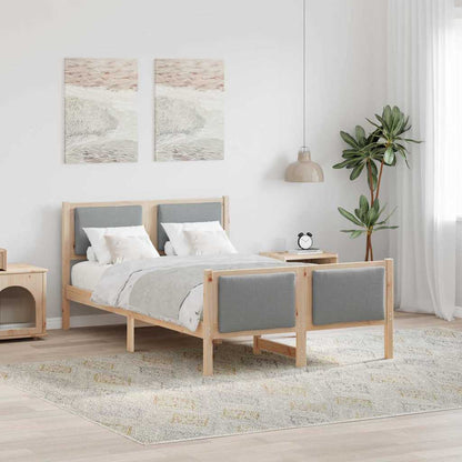 Struttura del letto Grigio chiaro 120 x 200 cm Tessuto