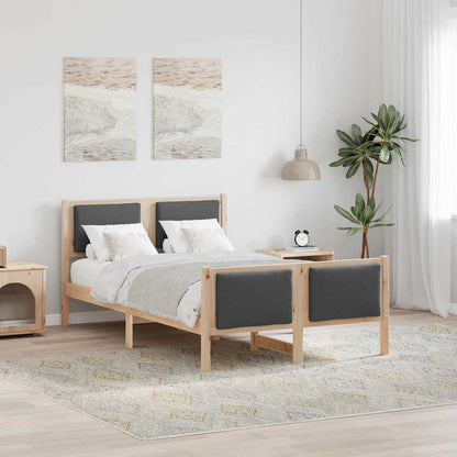 Struttura del letto Grigio scuro 120 x 200 cm Tessuto