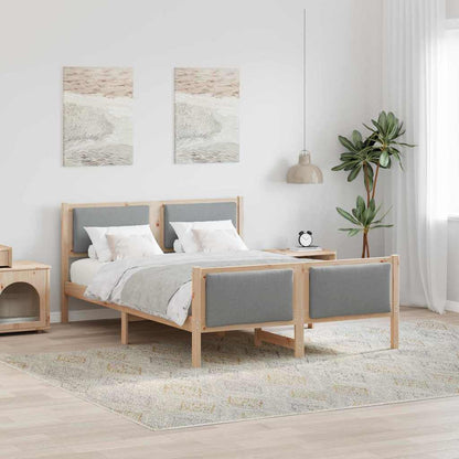Struttura del letto Grigio chiaro 135 x 190 cm Tessuto