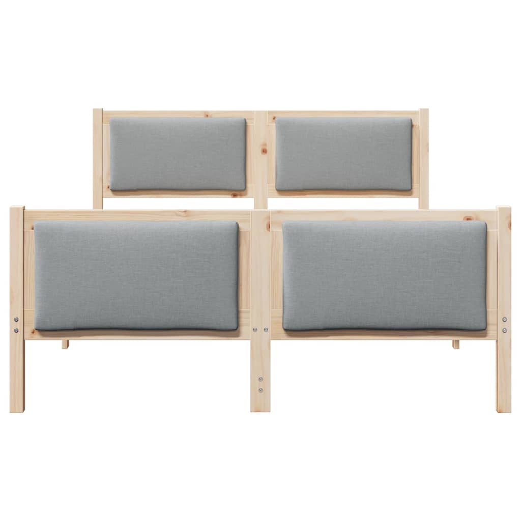 Struttura del letto Grigio chiaro 135 x 190 cm Tessuto