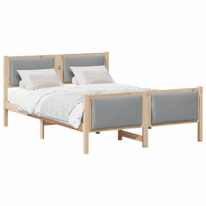 Struttura del letto Grigio chiaro 135 x 190 cm Tessuto