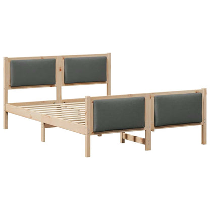 Struttura del letto Grigio scuro 135 x 190 cm Tessuto