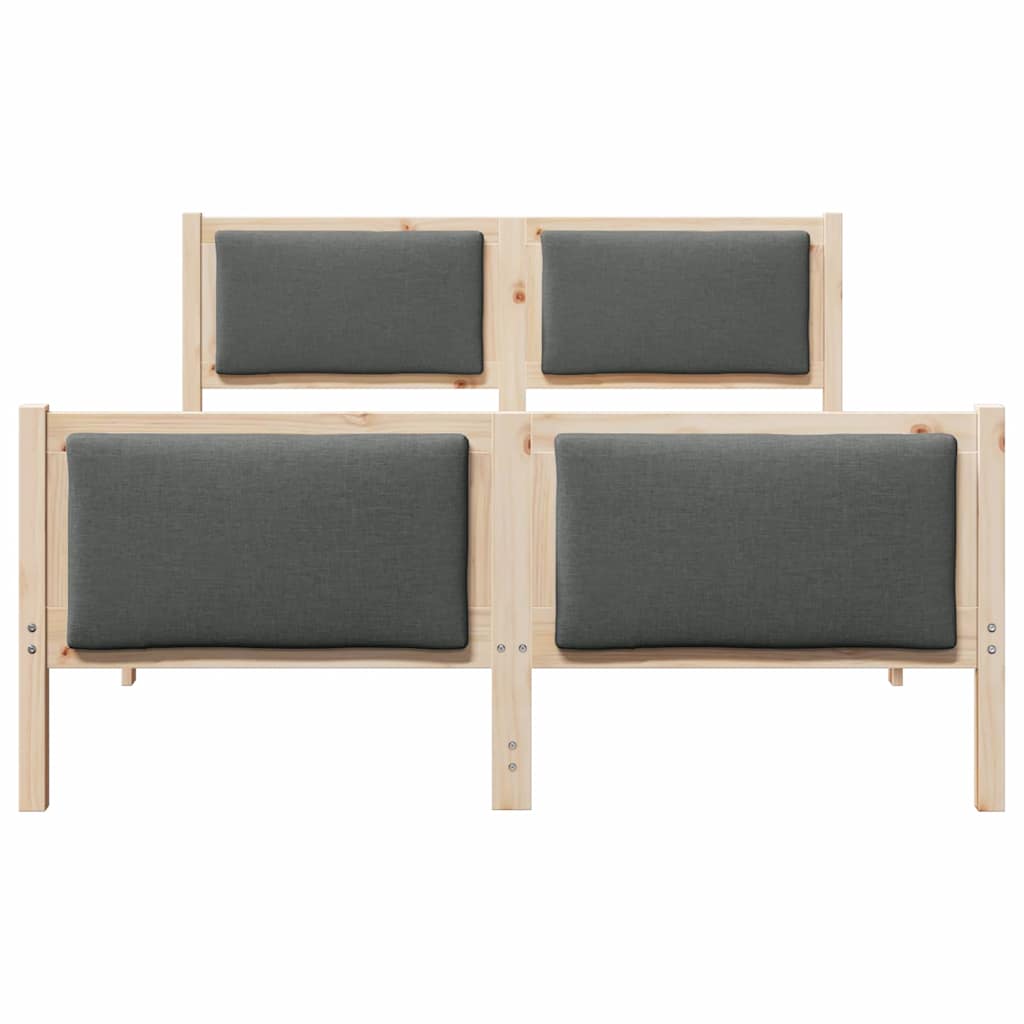 Struttura del letto Grigio scuro 135 x 190 cm Tessuto