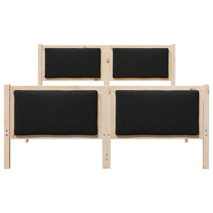 Struttura del letto con testiera Nero 135 x 190 cm Tessuto
