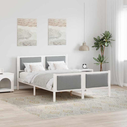 Struttura del letto Grigio chiaro 135 x 190 cm Tessuto