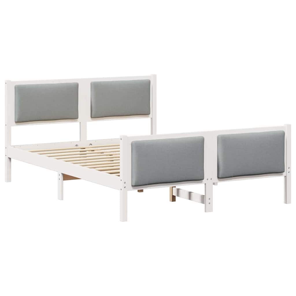 Struttura del letto Grigio chiaro 135 x 190 cm Tessuto