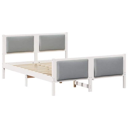 Struttura del letto Grigio chiaro 135 x 190 cm Tessuto