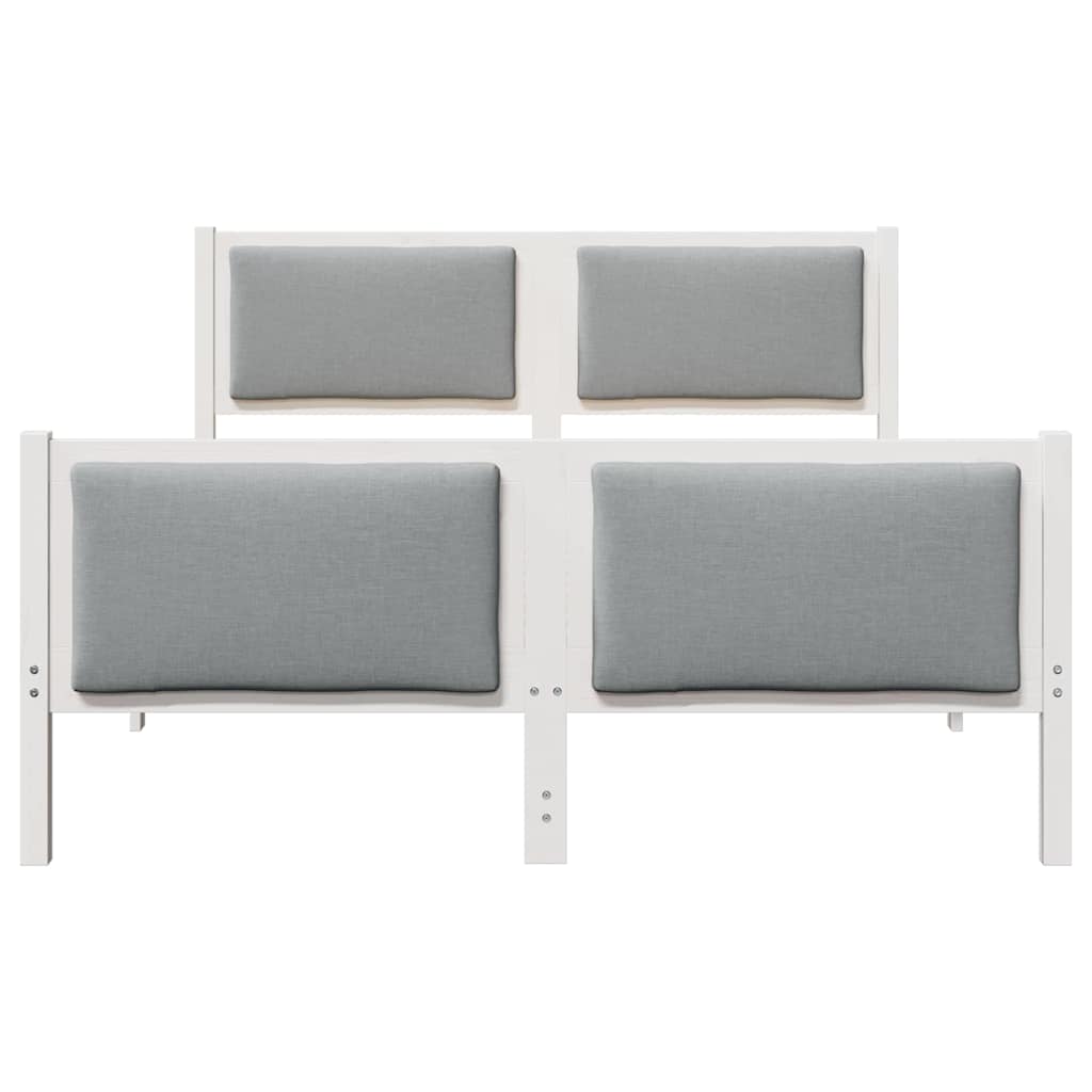 Struttura del letto Grigio chiaro 135 x 190 cm Tessuto