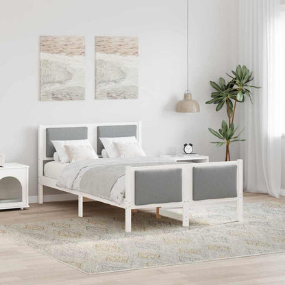 Struttura del letto Grigio chiaro 120 x 190 cm Tessuto