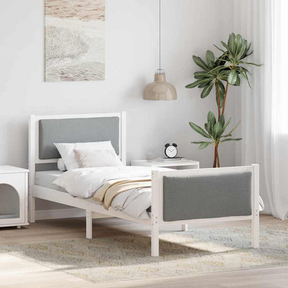 Struttura del letto Grigio chiaro 80 x 200 cm Tessuto