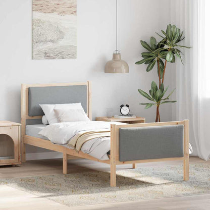 Struttura del letto Grigio chiaro 75 x 190 cm Tessuto