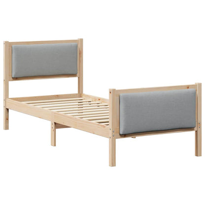Struttura del letto Grigio chiaro 75 x 190 cm Tessuto