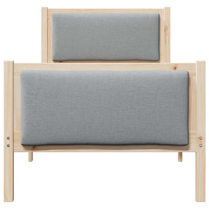 Struttura del letto Grigio chiaro 75 x 190 cm Tessuto