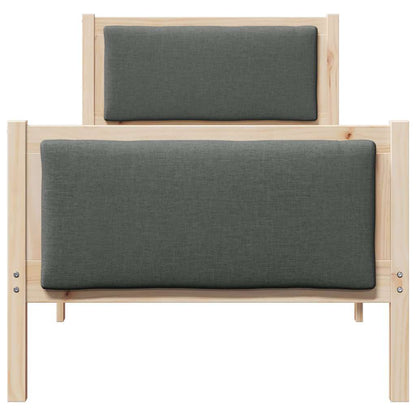 Struttura del letto Grigio scuro 75 x 190 cm Tessuto