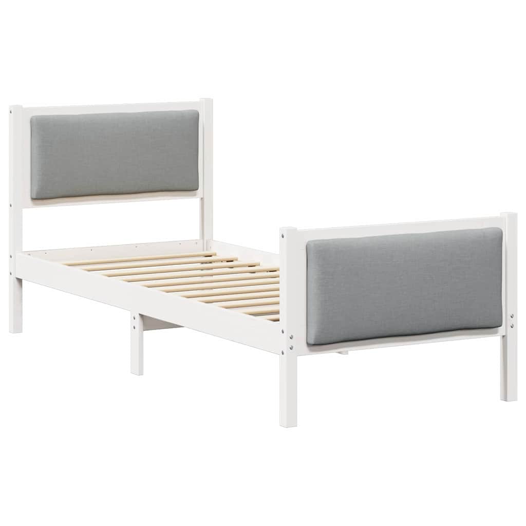 Struttura del letto Grigio chiaro 75 x 190 cm Tessuto