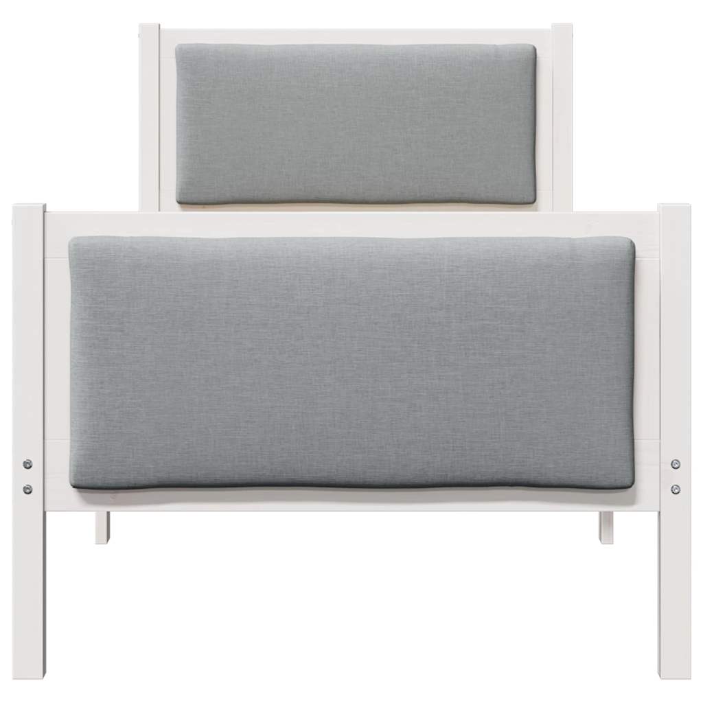 Struttura del letto Grigio chiaro 75 x 190 cm Tessuto