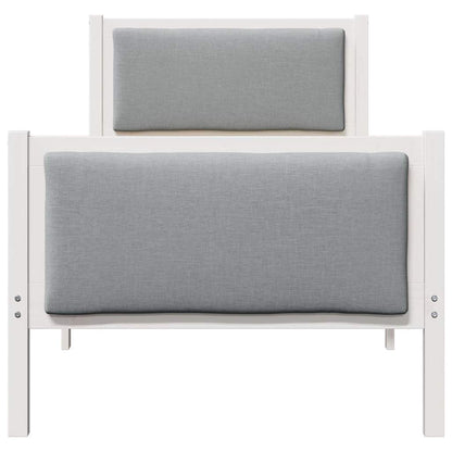 Struttura del letto Grigio chiaro 75 x 190 cm Tessuto