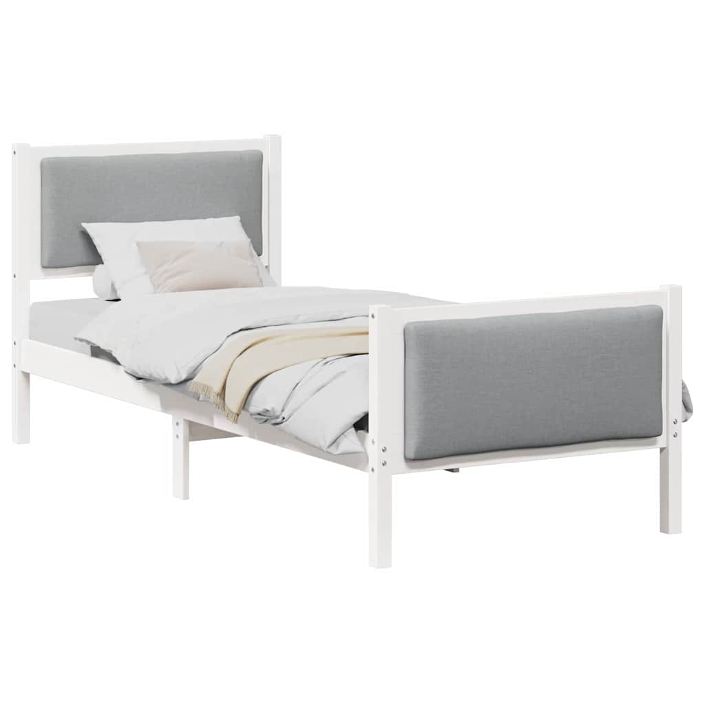 Struttura del letto Grigio chiaro 75 x 190 cm Tessuto