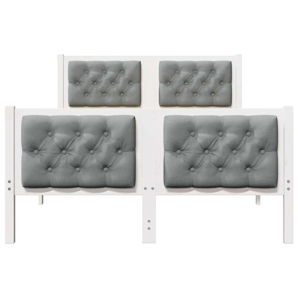 Struttura del letto Grigio chiaro 120 x 200 cm Pino massello