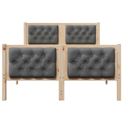 Struttura del letto Grigio scuro 135 x 190 cm Pino massello