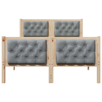 Struttura del letto Grigio chiaro 120 x 190 cm Pino massello