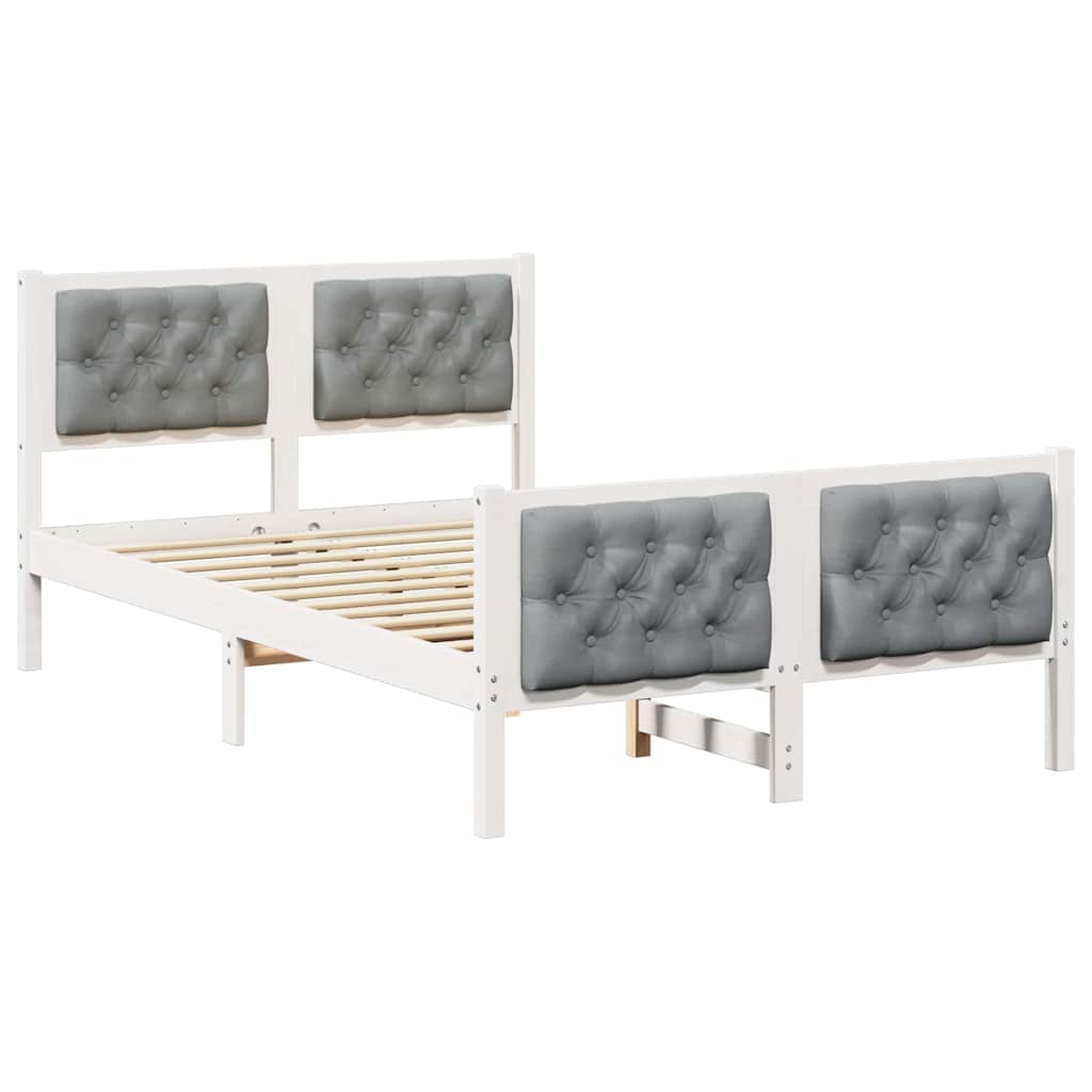 Struttura del letto Grigio chiaro 120 x 190 cm Pino massello