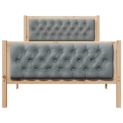 Struttura del letto Grigio chiaro 100 x 200 cm Pino massello