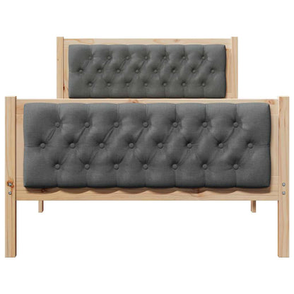Struttura del letto Grigio scuro 100 x 200 cm Pino massello
