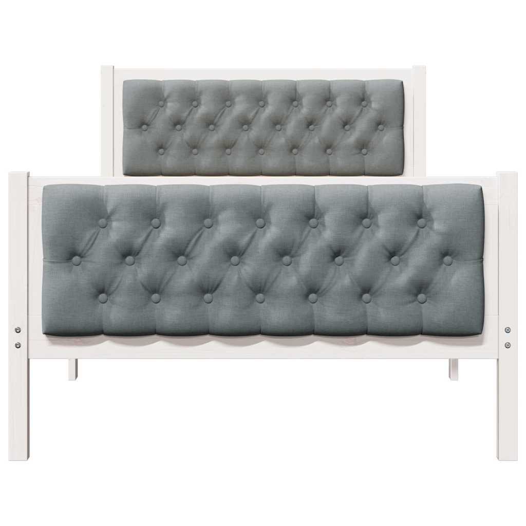Struttura del letto Grigio chiaro 100 x 200 cm Pino massello
