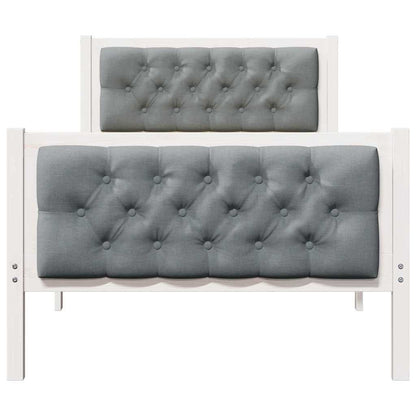 Struttura del letto Grigio chiaro 90 x 200 cm Pino massello