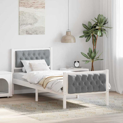 Struttura del letto Grigio chiaro 80 x 200 cm Pino massello