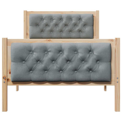 Struttura del letto Grigio chiaro 90 x 190 cm Pino massello