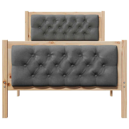 Struttura del letto Grigio scuro 90 x 190 cm Pino massello