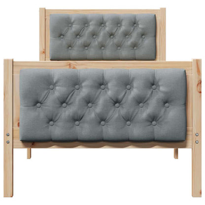 Struttura del letto Grigio chiaro 75 x 190 cm Pino massello