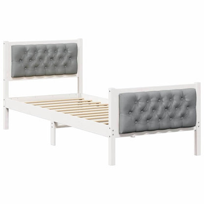 Struttura del letto Grigio chiaro 75 x 190 cm Pino massello