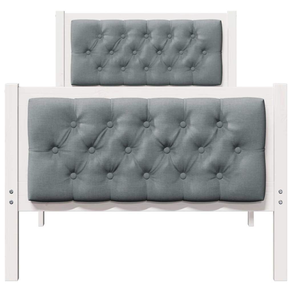 Struttura del letto Grigio chiaro 75 x 190 cm Pino massello